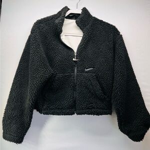 Nike Women's Black Sherpa Swoosh Jacket